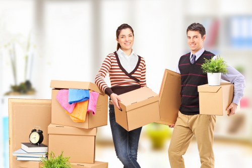 Professional movers working on a Surrey Quays relocation