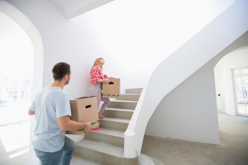 Furniture loading into a moving van for a Surrey Quays relocation