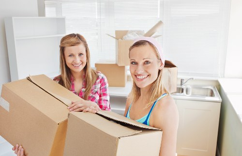 Packing materials and boxes prepared for a Surrey Quays move